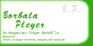 borbala pleyer business card